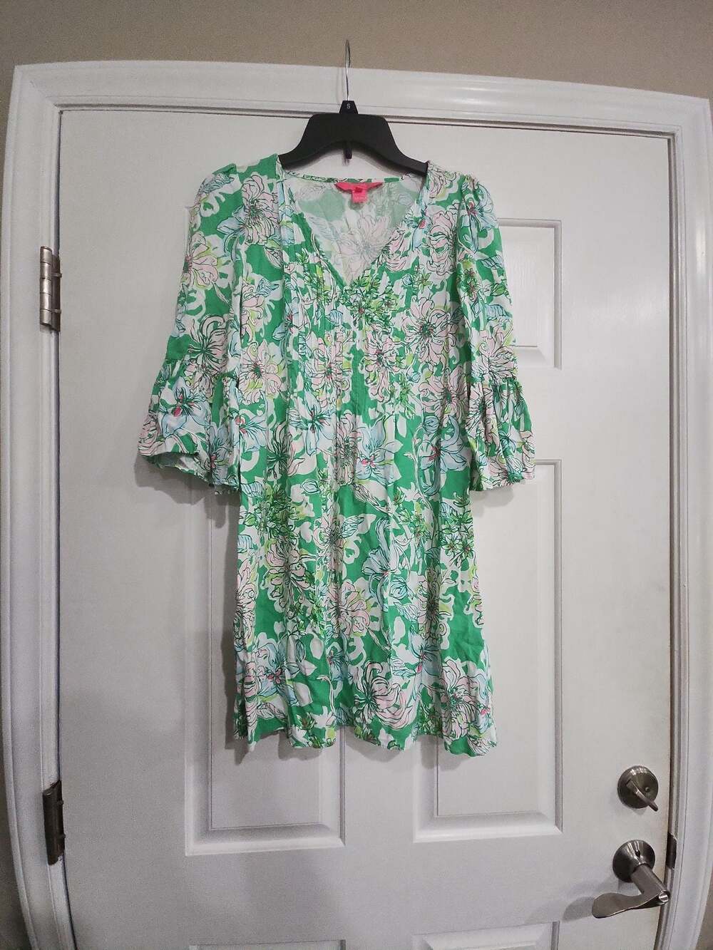 Lilly Pulitzer Danika Tunic Dress in Spearmint Blossom Views. 100% rayon